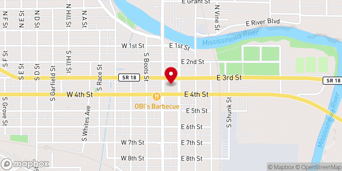 Map showing location of Valley Community Christian Church