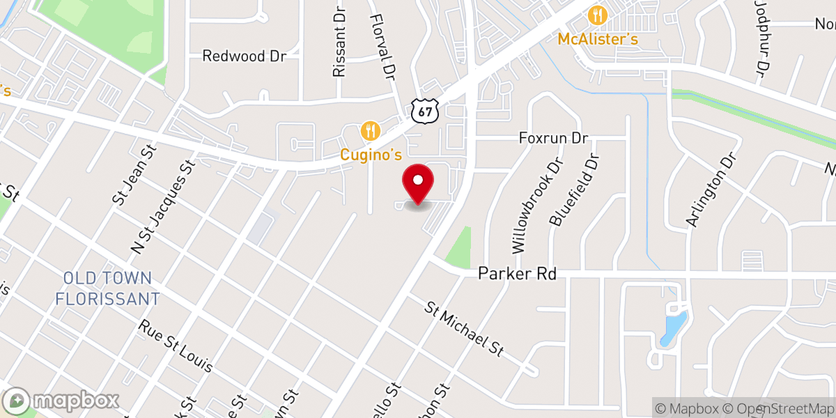 Map showing location of Atonement Lutheran