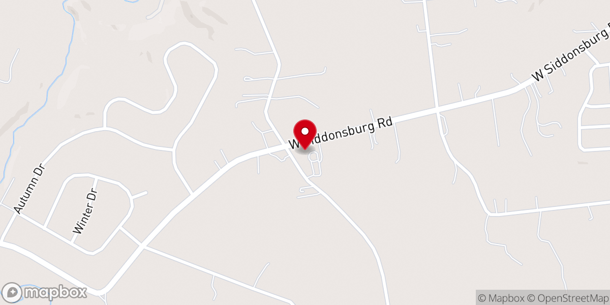 Map showing location of Trinity Lutheran Church Dillsburg