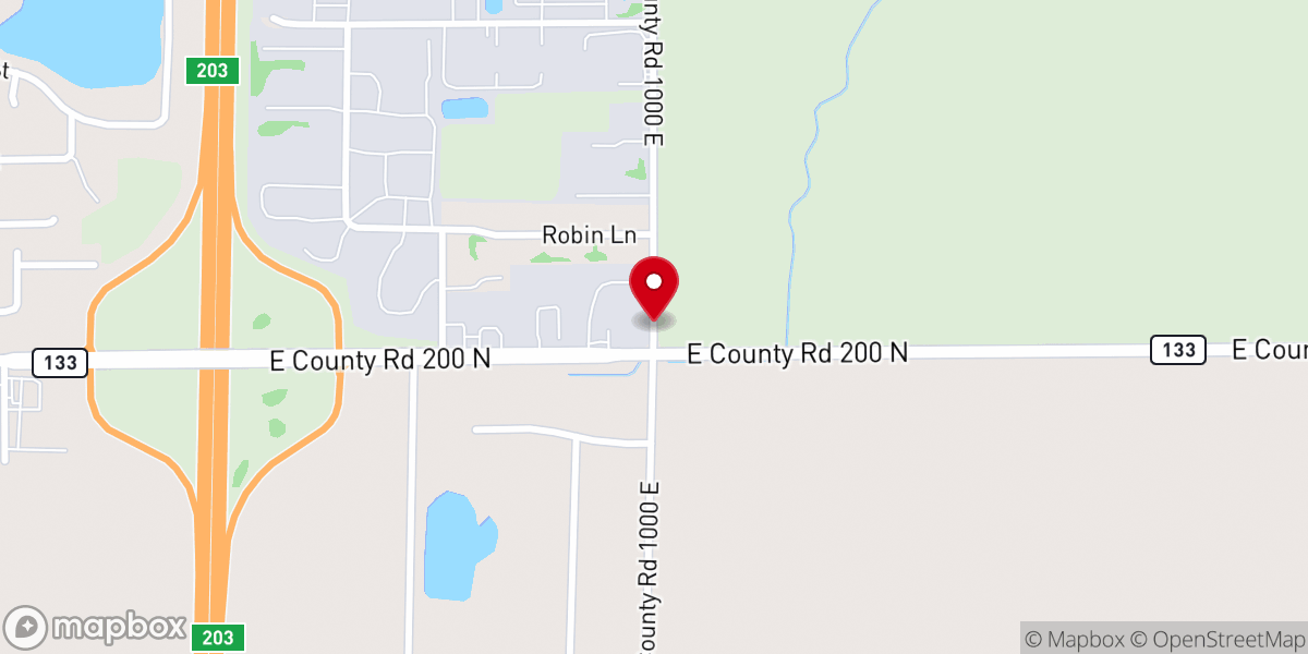 Map showing location of Arcola Food Pantry
