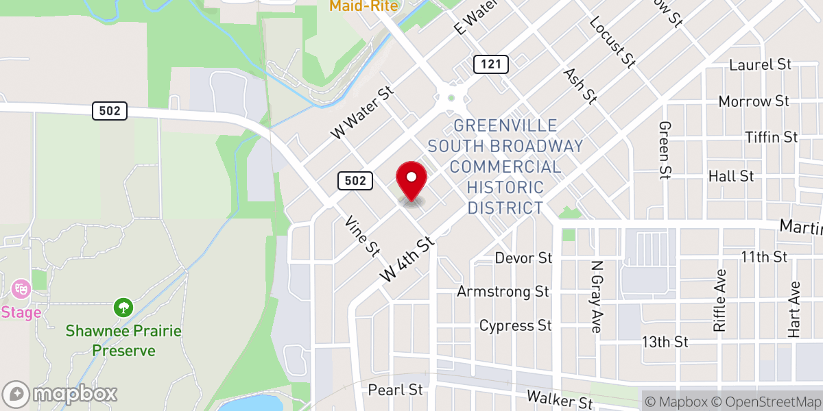 Map showing location of Saint Louis Catholic Church