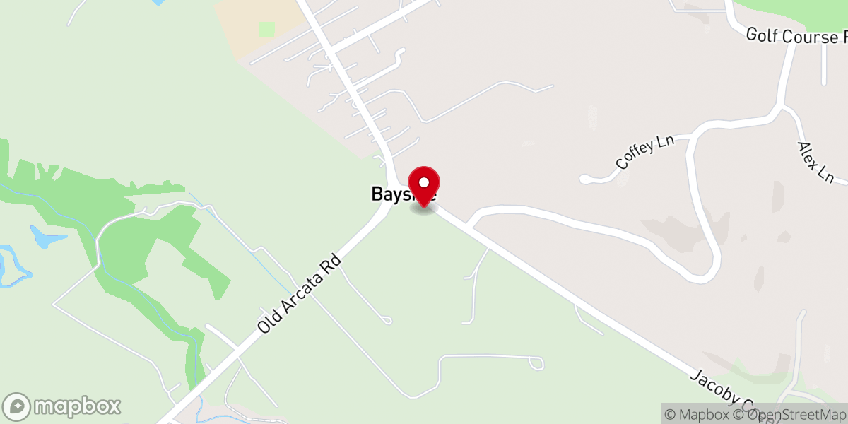 Map showing location of Bayside Grange