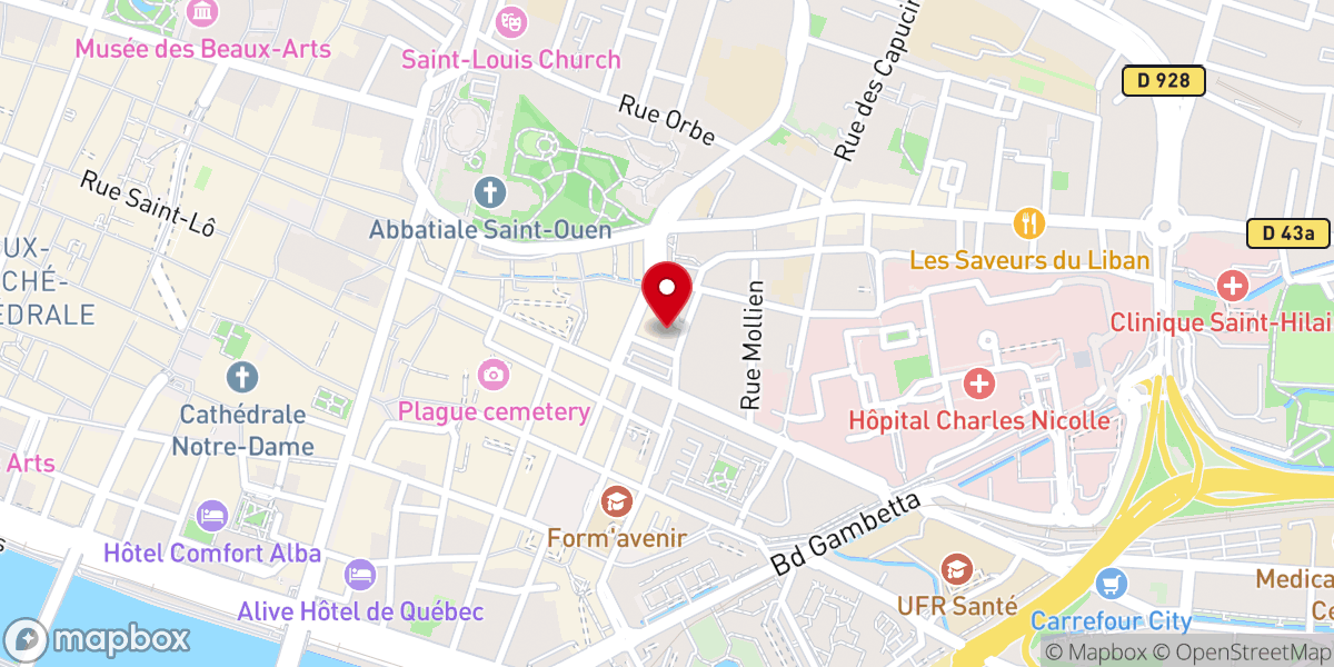 Map showing location of Paroisse Saint Marc