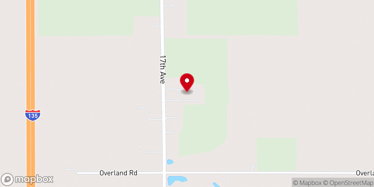 Map showing location of New Gottland Lutheran Church