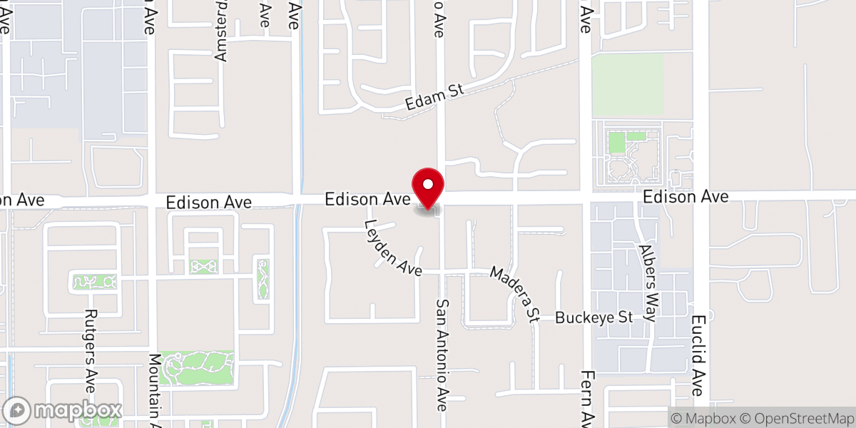 Map showing location of Victory Baptist Church of Chino