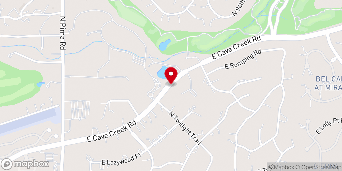 Map showing location of Christ the Lord Lutheran Church