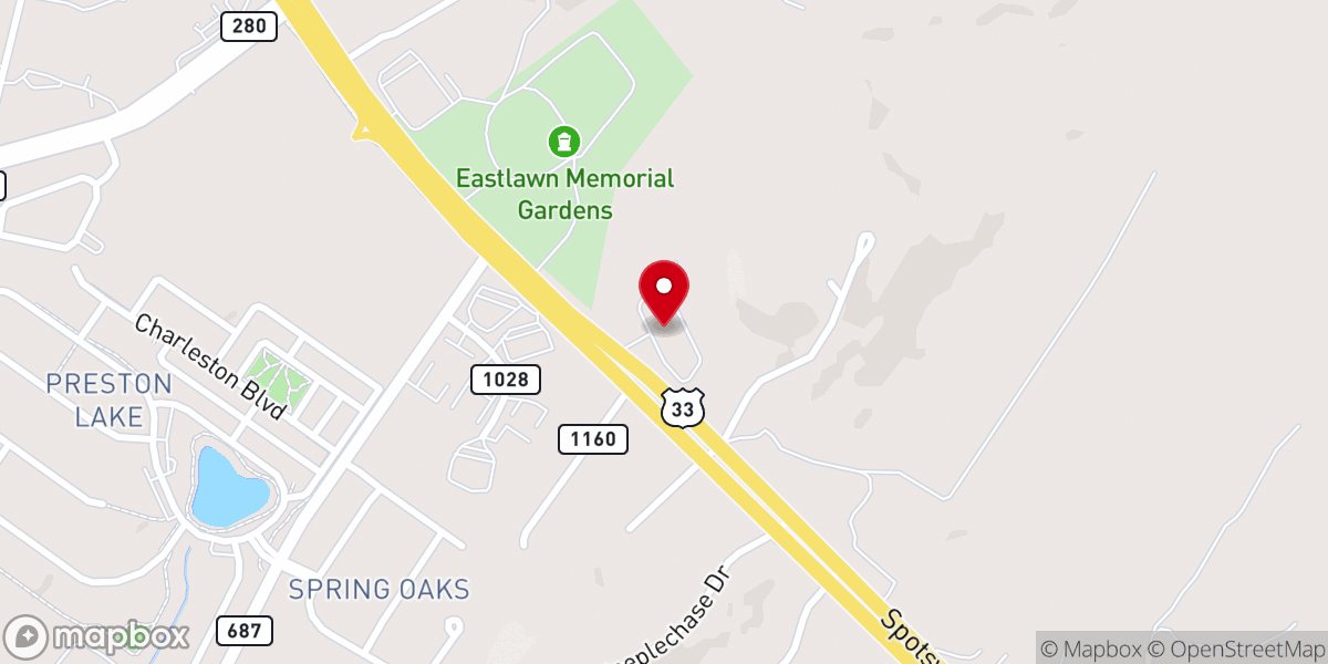 Map showing location of The Peoples Baptist Church