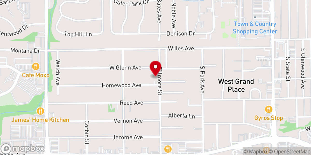 Map showing location of Capital Baptist Church