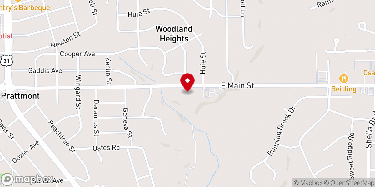 Map showing location of Pursuit Church
