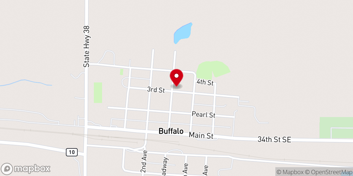 Map showing location of St Thomas Catholic Church
