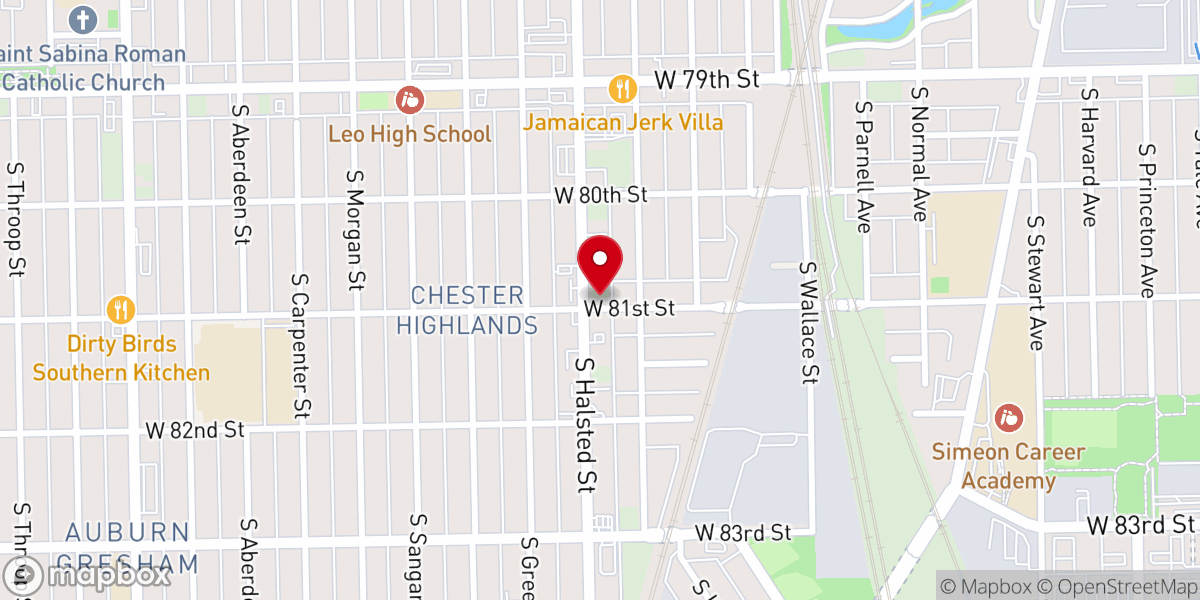 Map showing location of Mt Zion Baptist Church