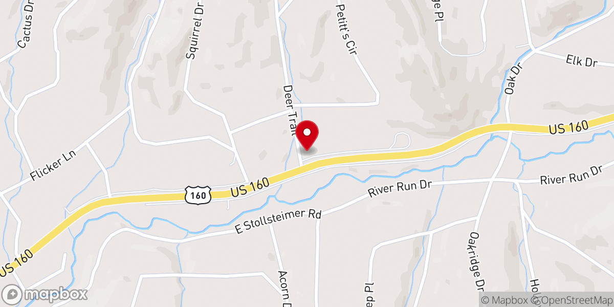 Map showing location of Pagosa Baptist Church