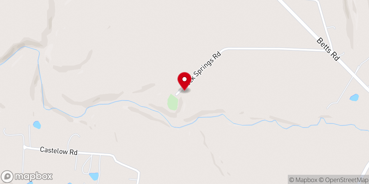 Map showing location of Rock Springs Baptist Church