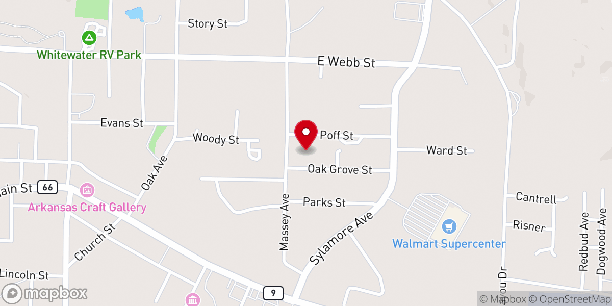 Map showing location of The Blossoms at Mountain View Rehab & Nursing Center