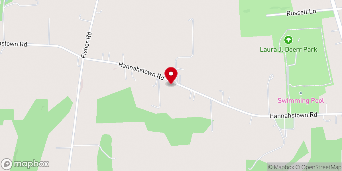Map showing location of Hannahstown Road Baptist Church