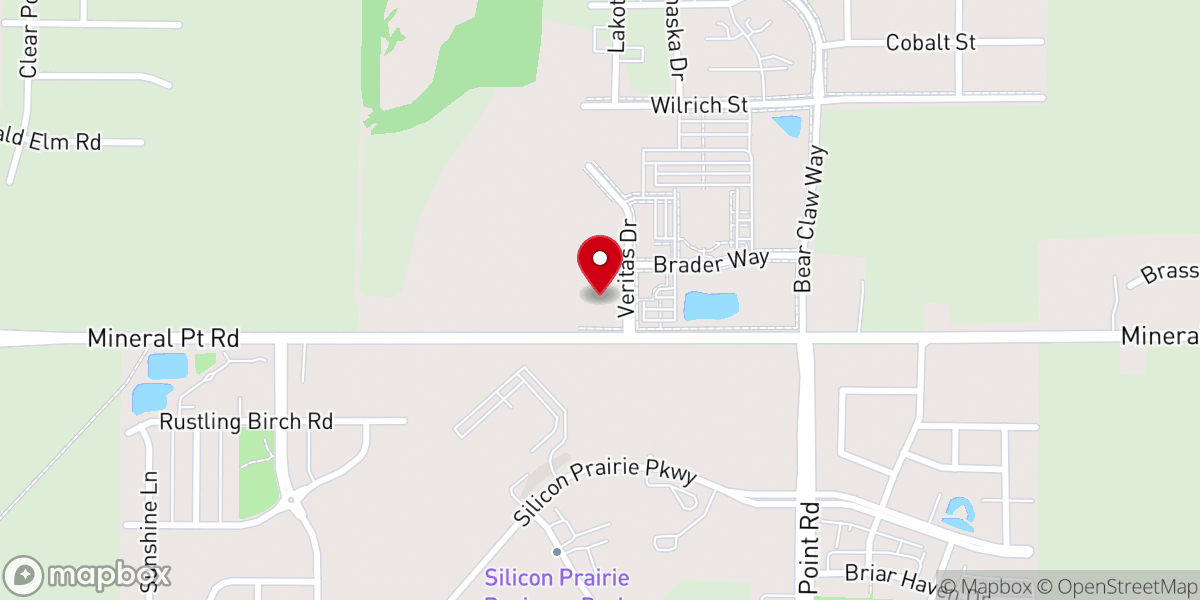 Map showing location of Blackhawk Church Food Pantry Garden