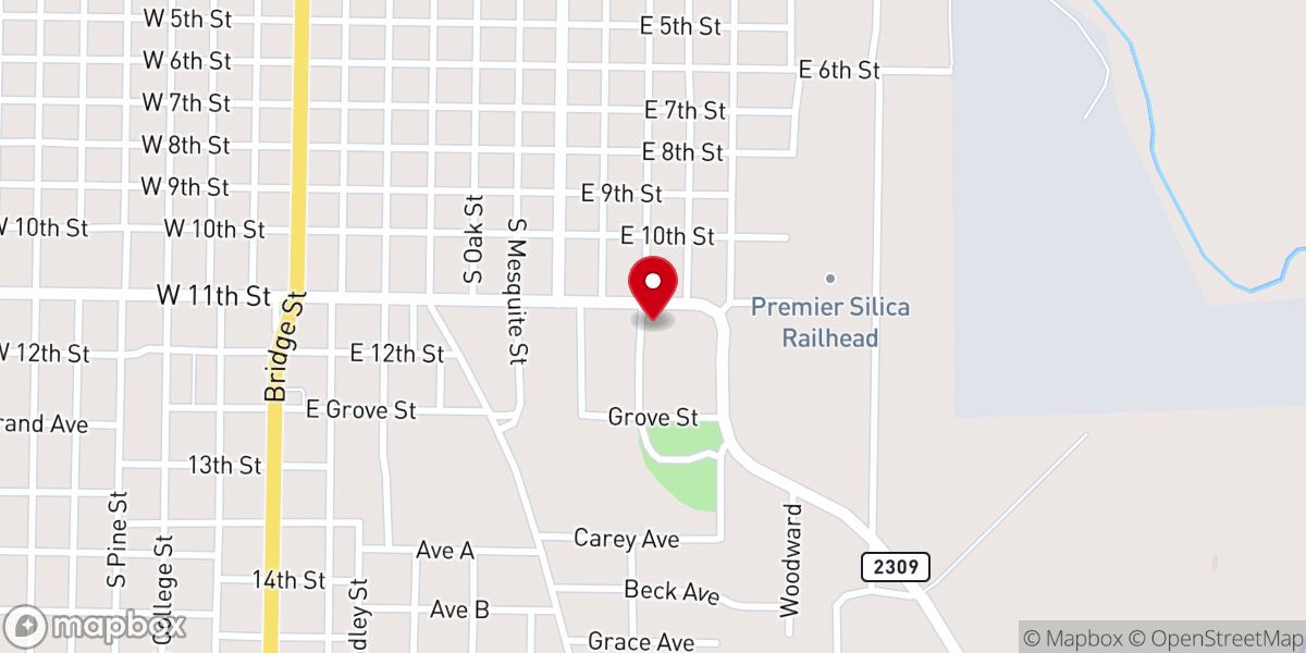 Map showing location of Iglesia Nuevo Amanecer