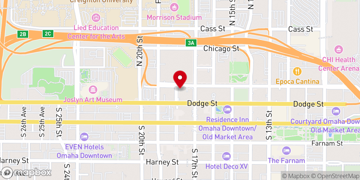 Map showing location of Trinity Presbyterian Church