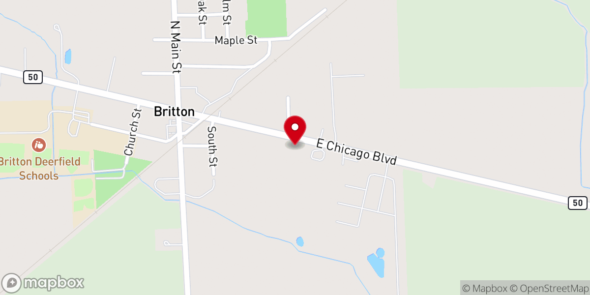 Map showing location of Congregational Christian