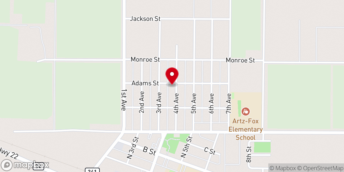 Map showing location of Immaculate Conception Catholic Church