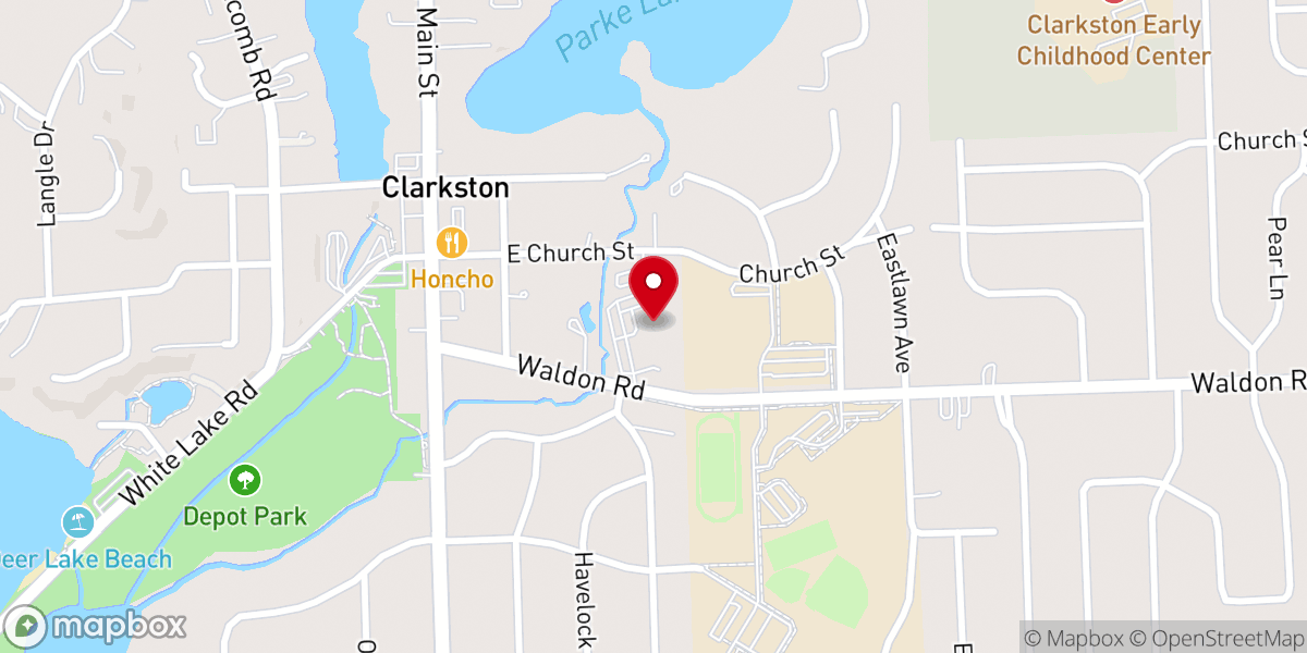 Map showing location of Clarkston United Methodist Church
