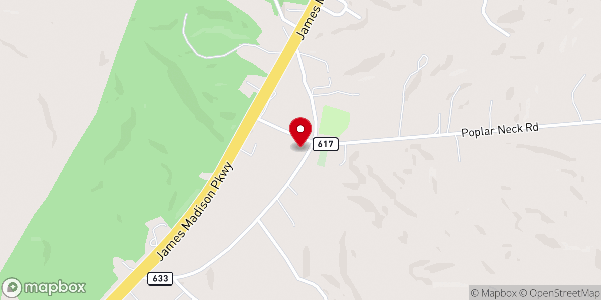 Map showing location of Union Bethel Baptist Church