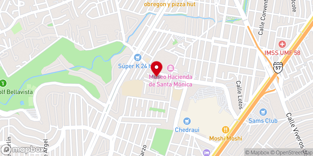 Map showing location of Iglesia Cristiana Shadai Asambleas de Dios