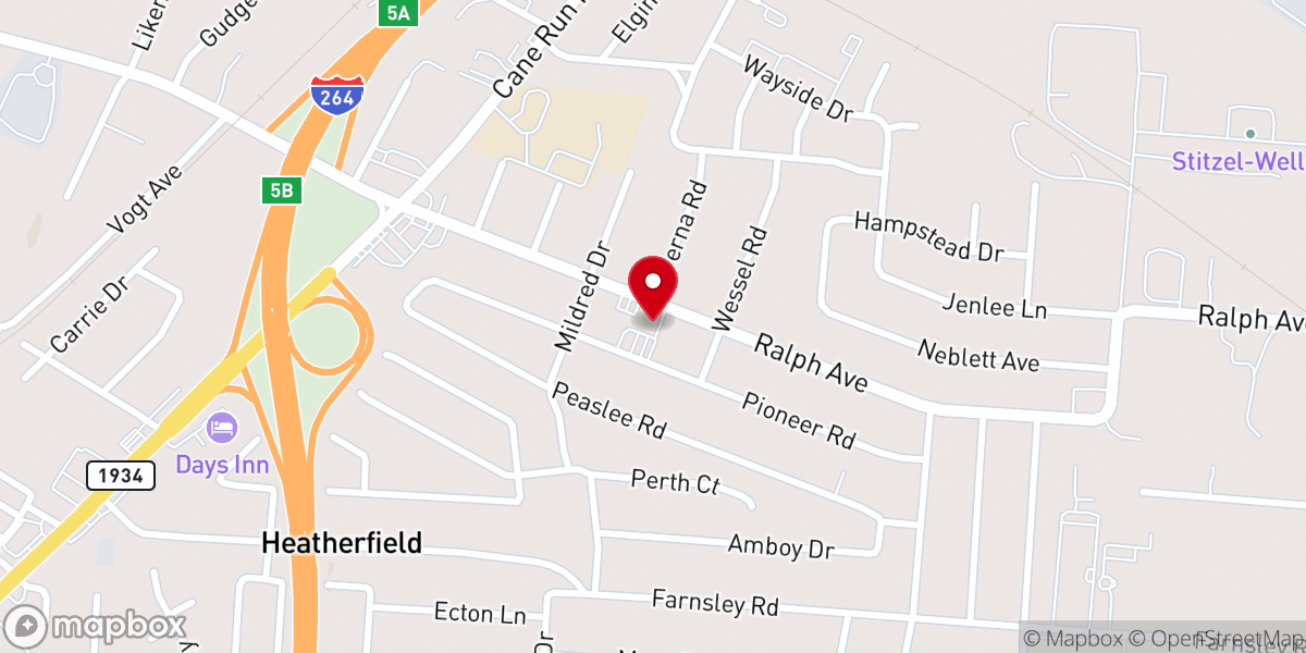 Map showing location of Ralph Avenue Baptist Church