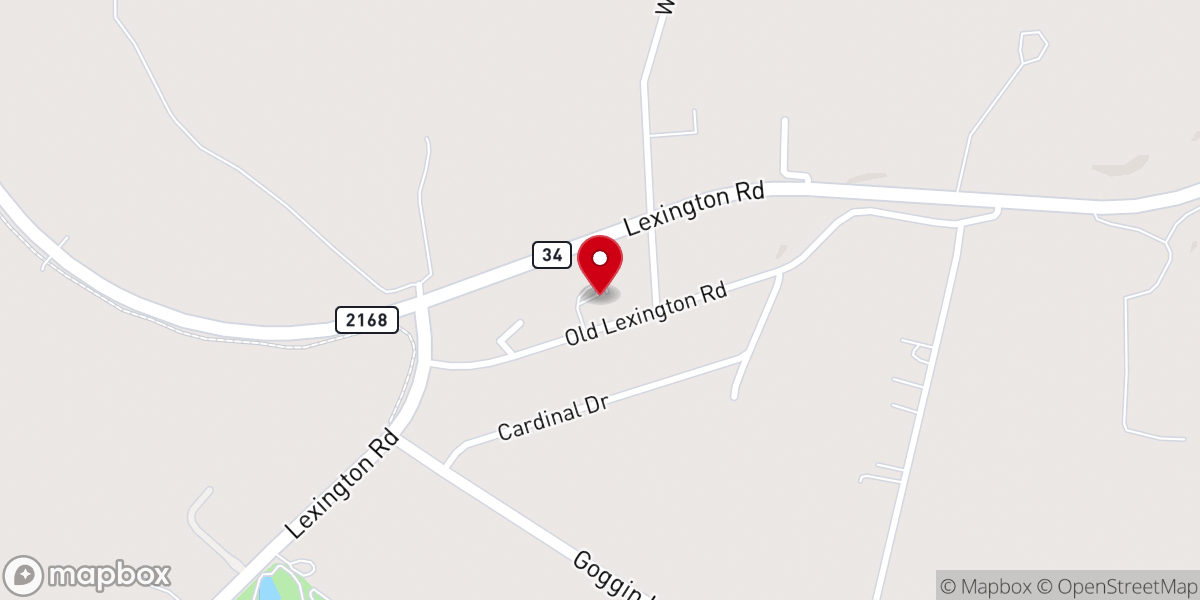 Map showing location of Cornerstone Assembly of God