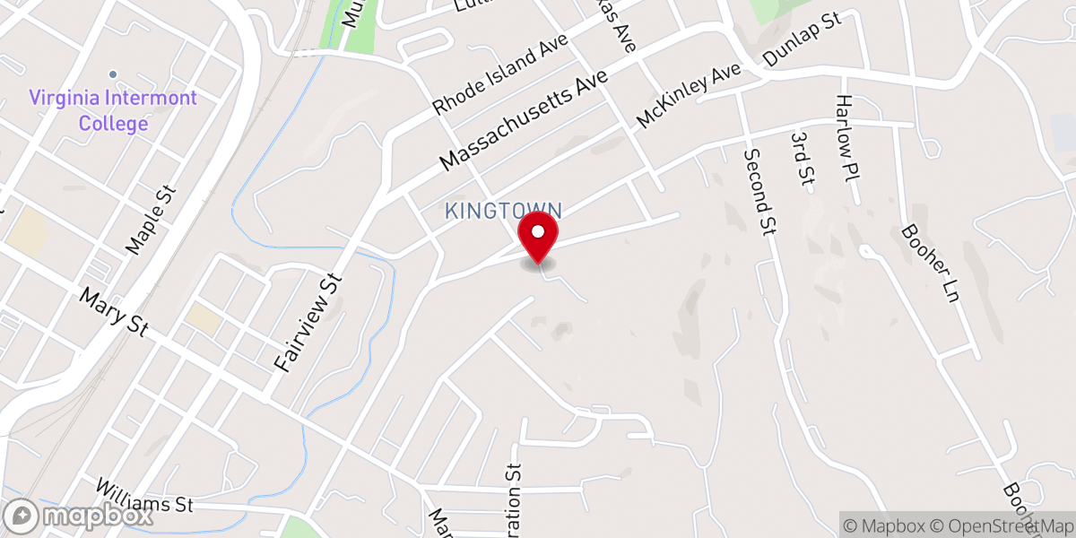 Map showing location of King Memorial Presbyterian Church