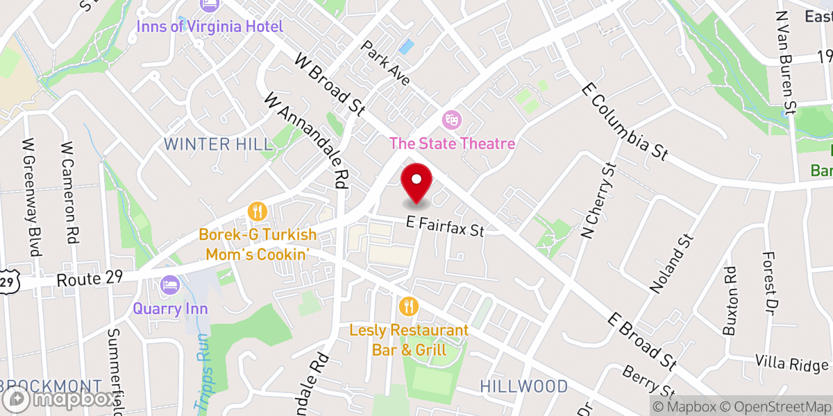 Map showing location of The Falls Church Episcopal