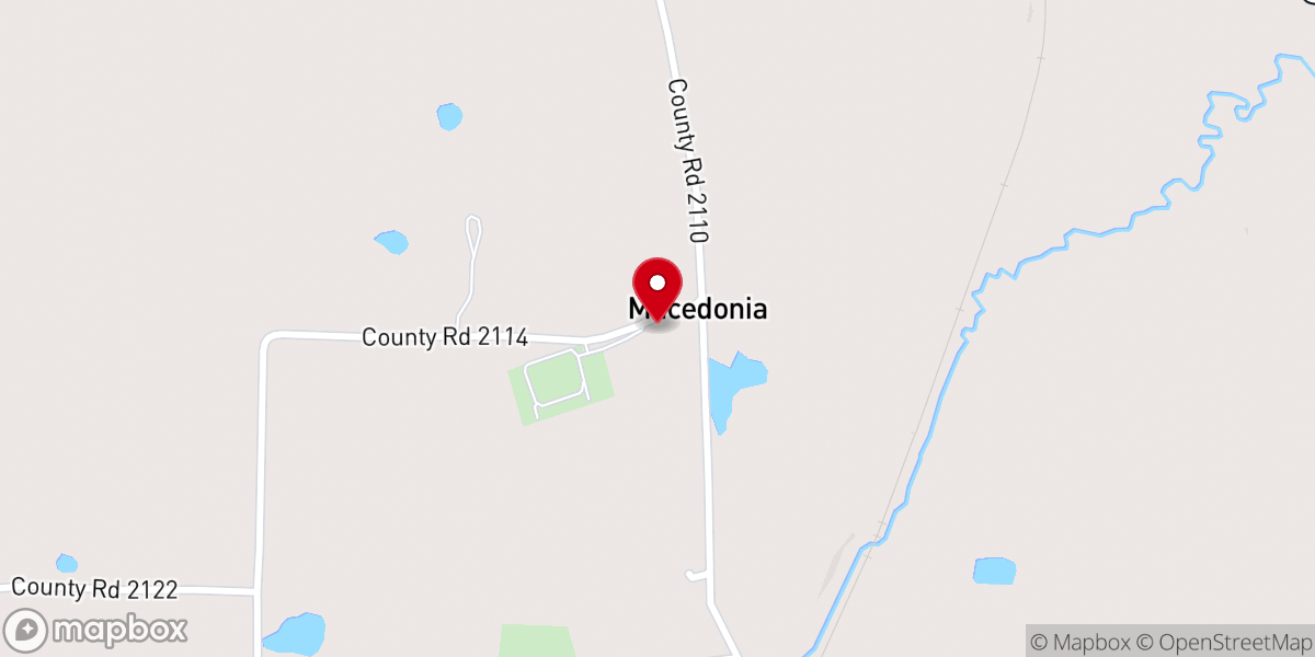 Map showing location of Macedonia Baptist Church