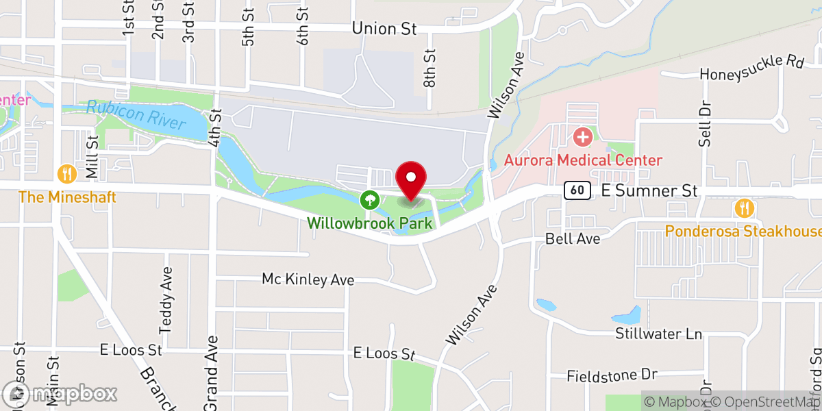 Map showing location of Willowbrook Park