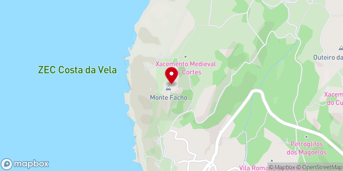 Map showing location of Santuario Galaico-Romano al dios Berobreo