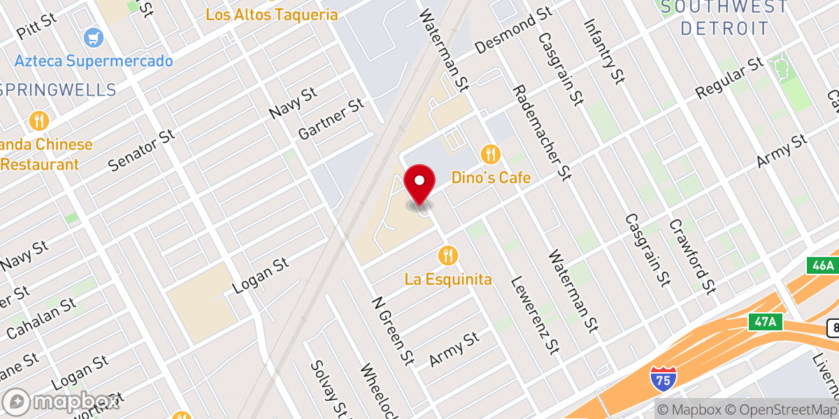 Map showing location of The Pentecostal Temple Baptist Church