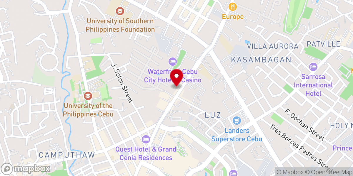 Map showing location of Cebu Christian Gospel Center 基督徒聚會所
