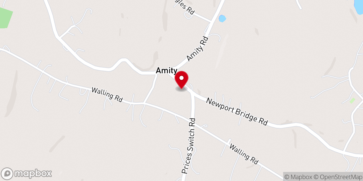 Map showing location of Amity Church (Mission Church)