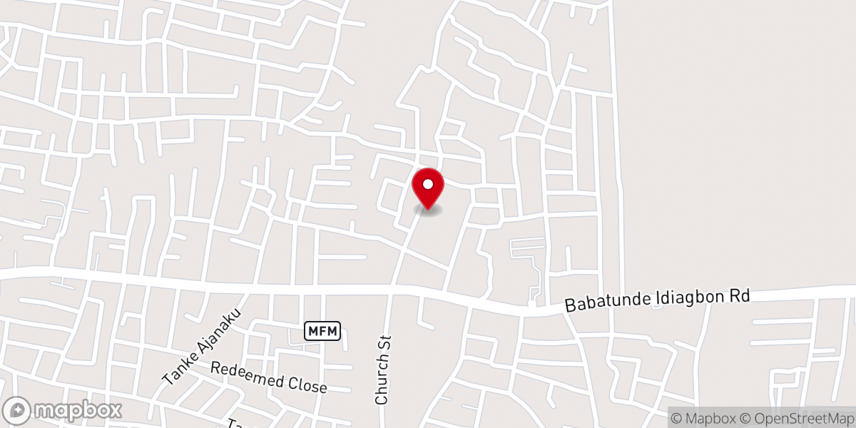 Map showing location of Anglican Church