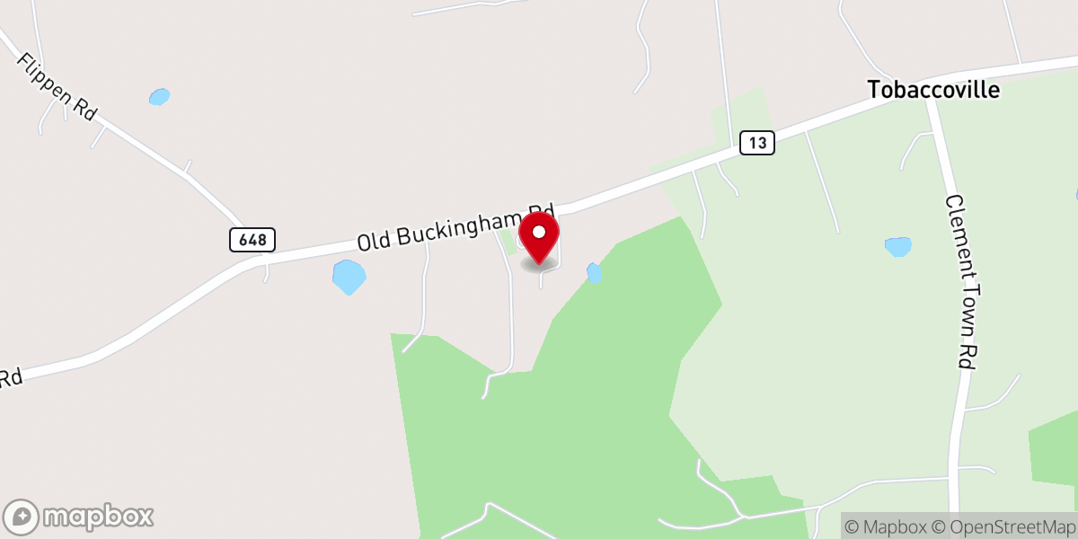 Map showing location of Hobson's Chapel