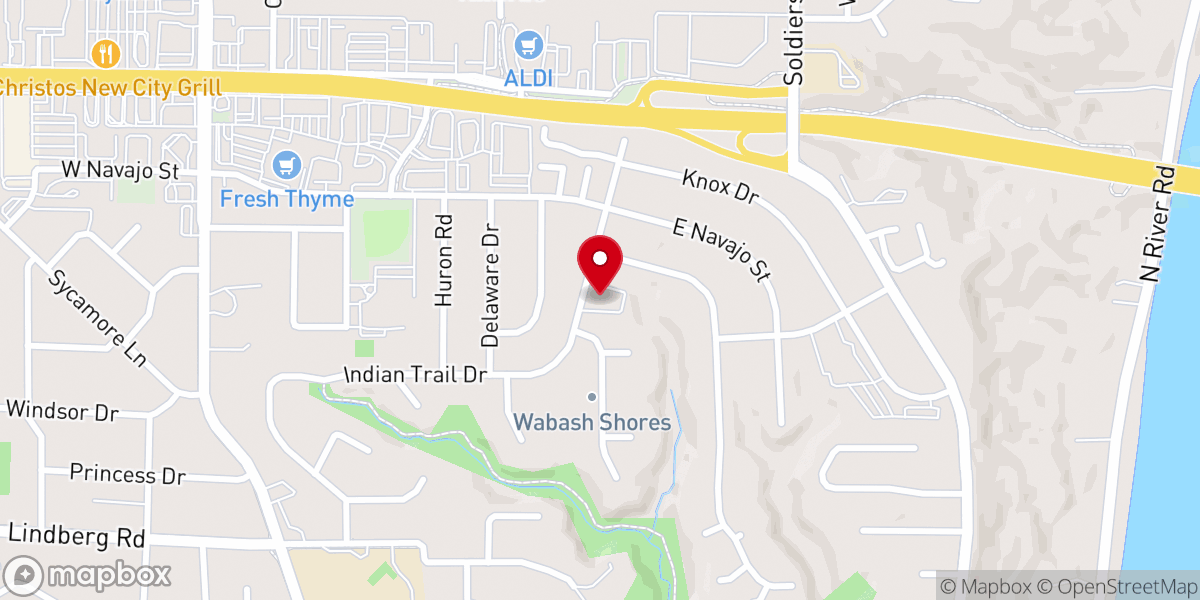 Map showing location of Upper Room Christian Fellowship