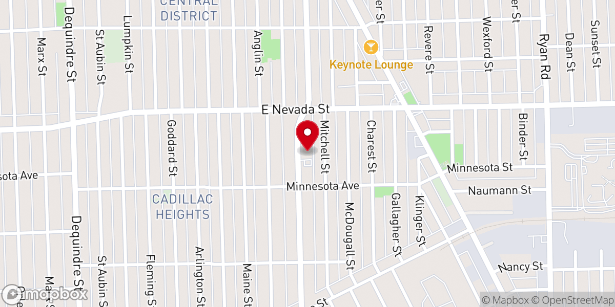 Map showing location of Anderson Memorial Church of God in Christ