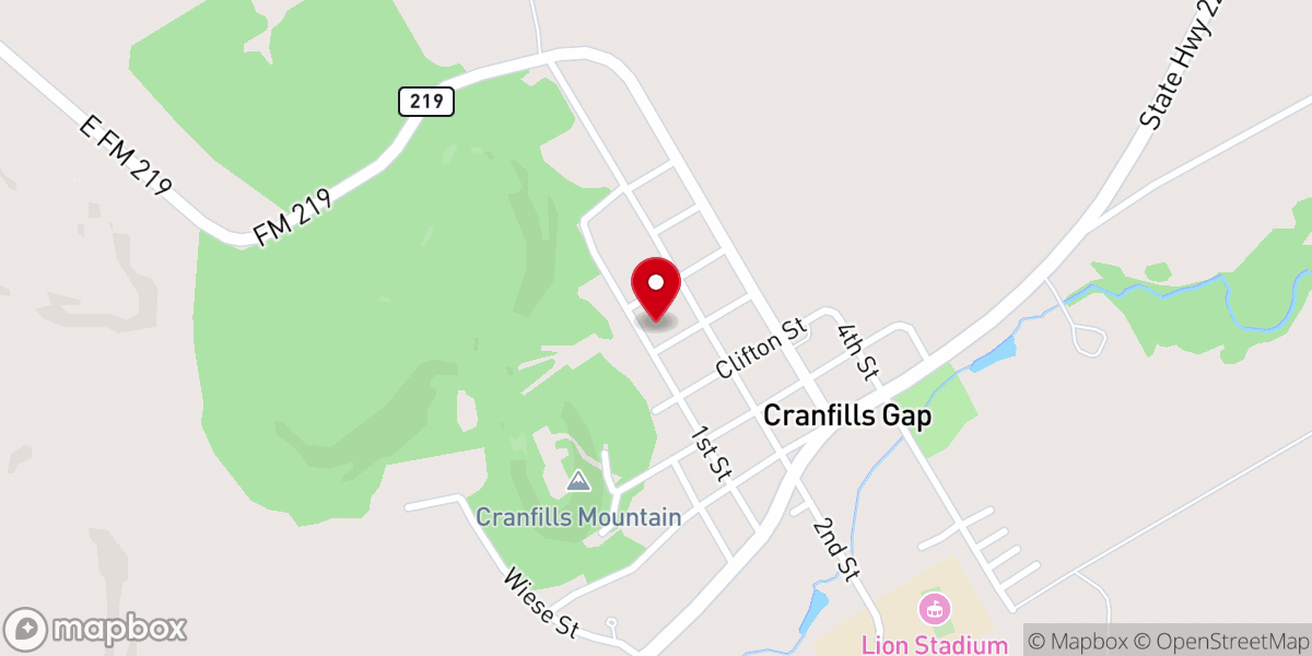 Map showing location of St Olaf Lutheran Church