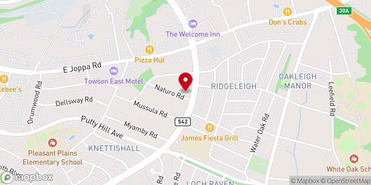 Map showing location of Jordan Church Inc