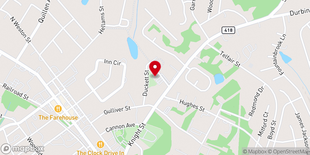 Map showing location of Mt. Zion Baptist Church