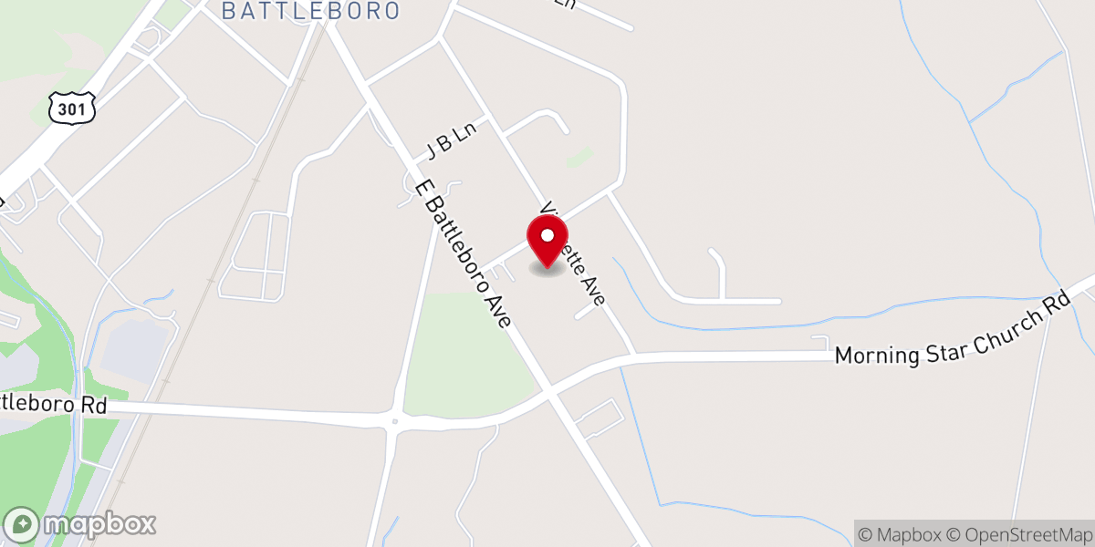 Map showing location of Gethsemane Holiness Church