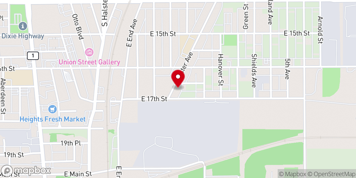 Map showing location of Union Evangelistic Baptist Church