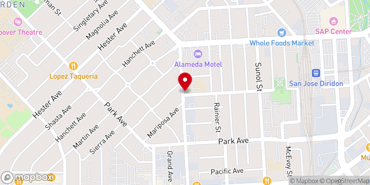 Map showing location of St. Leo the Great Catholic Church