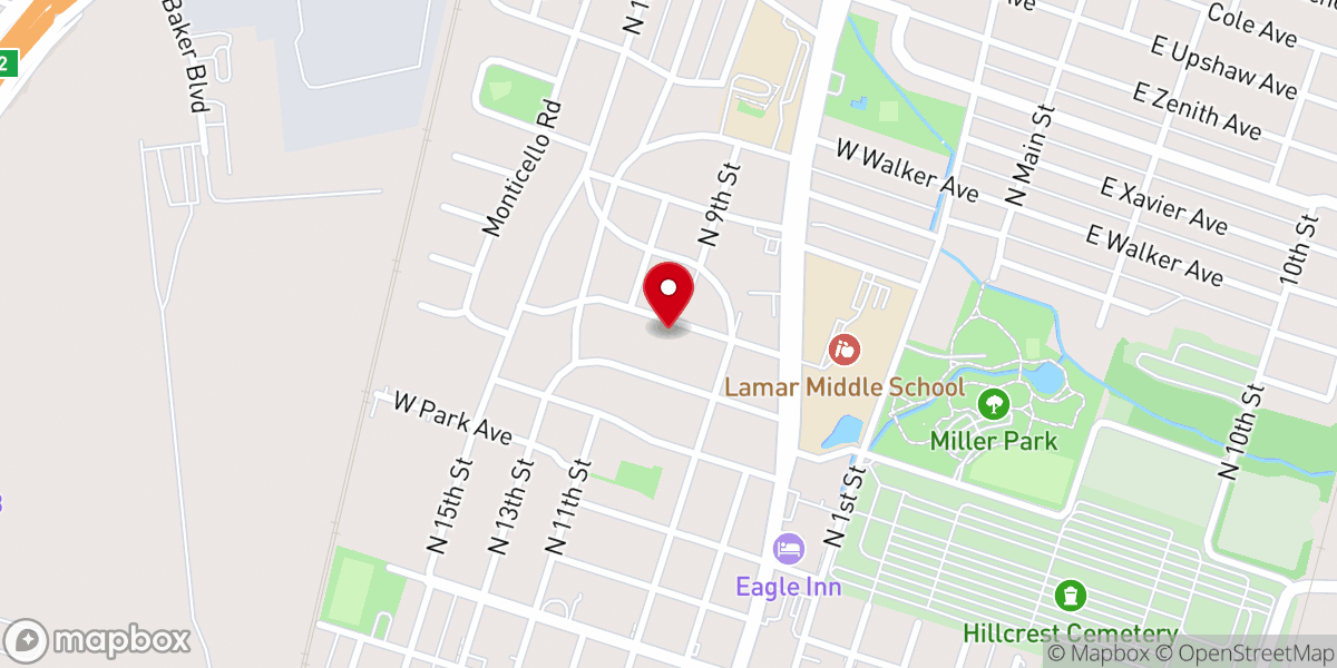 Map showing location of Westphalia Catholic Church