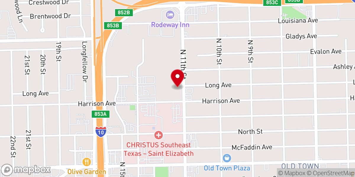 Map showing location of Calder Baptist Church