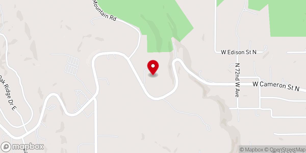 Map showing location of Mountaintop Worship Center